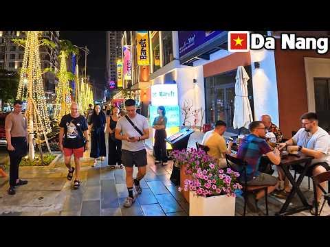 DA NANG VIETNAM Nightlife at An Thuong Tourist Area - Chilling Relaxing Vibes & Night Atmosphere