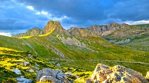Sunlit slopes of Mount McKinley in Denali State Park
