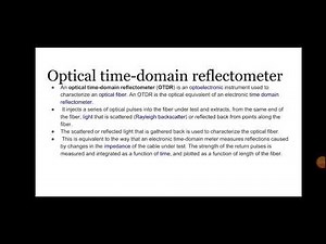 Optical time domain reflectometer.(OTDR)