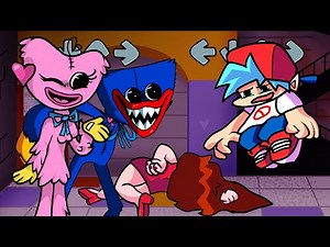 FNF Boyfriend Dies | Goodbye World V.S Kissy Missy and Huggy Wuggy (Goodbye World VS Playtime)