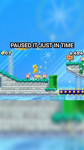 Luckily I paused it just in time 😱⭐🪙🐢🔥 #mario #nintendo #retrogaming