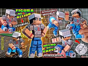 Prototype How to make your own movable Minecraft figure (skin) made of papercraft