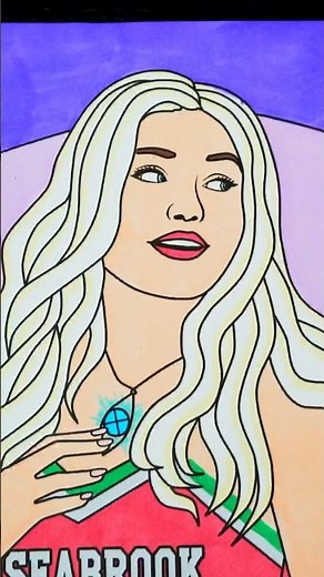 Coloring Addison Z-O-M-B-I-E-S 2 #zombies #disney #coloring #art