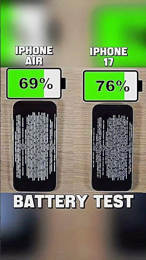 🔥 iPhone 17 vs iPhone Air – Ultimate Battery Battle! ⚡ #iPhone17BatteryTest