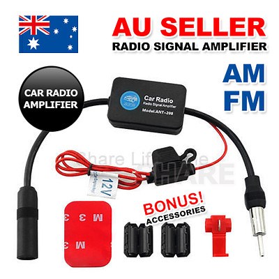 Car Auto Stereo FM/AM Radio Signal Antenna Aerial Signal Amp Amplifier Booster | eBay