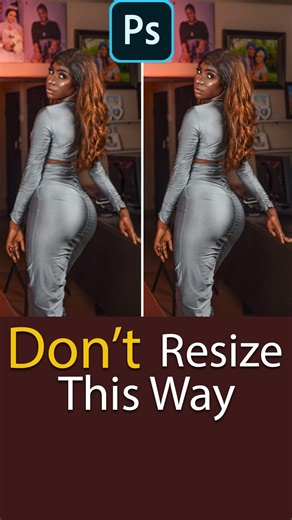 Don't resize this way . do this instead. adobe photoshop tutorial.