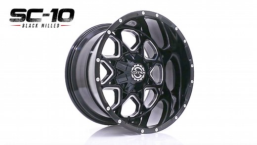 360° View of our SC-10 Wheel. Finish | Black Milled | Scorpion Off-Road Wheels