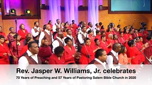 "God gave us, but Salem made us." Stay tuned for a major announcement as I achieve 57 consecutive years of pastoring Salem Bible Church in November 2020. 👀👀👀 Thank you, my beloved Salem! 🙏🏽🙌🏽💃🏽🏃🏾‍♂️💨 #ItAintButOne | Jasper Williams Jr