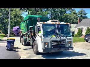 Waste Management CNG Mack LEU Labrie Expert 2000 ASL Garbage Truck