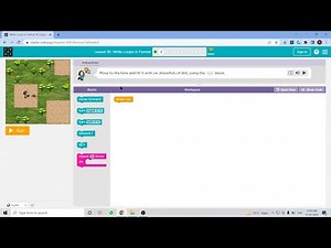 L16-2 |Code.org | Express-2021 | Lesson 16: While Loops in Farmer | level 2