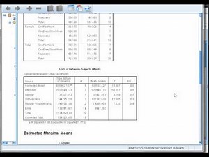 Part2 Using SPSS for two way ANOVA testing and SPSS with Dr Ami Gates