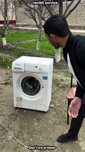 Don't Try This at Home! Destroying an Old Washing Machine ⚡🧱 #shorts
