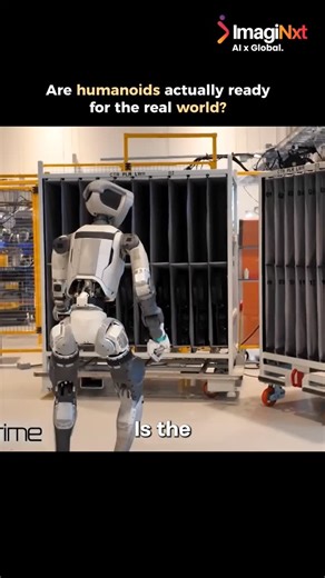 ImagiNxt on Instagram: "Humanoid robots are everywhere right now, right from folding laundry, flipping, dancing, to even walking factory floors. But are they actually ready for the real world or are we just getting carried away by the hype? While AI software is improving at a lightning speed, physical robots live in a much tougher reality. They have to deal with real-world chaos and economy. @bostondynamicsofficial CEO Robert Playter explains, making machines that are not just impressive in demo