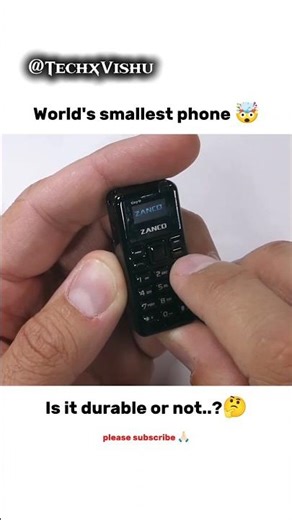 World Small Phone🤯 Tiny t1 ☠️ #tiny #tech #unboxing #shortsfeed #phone #shorts #durability #gadgets