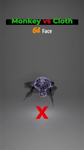 Monkey vs Cloth – Who Wins? (Satisfying Simulation) #shorts
