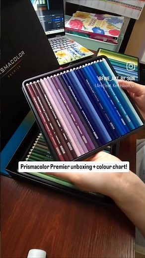 Prismacolor Premier Unboxing + Colour Chart #art #drawing #colouring #fyp