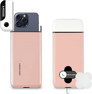 Cell Phone Lock Box with Timer, Portable Time Lock Box for iPhone and Android Phone, Help to Be Self-Discipline and Focus to Achieve Goals, Prevent Phone Addiction (L, Pink)