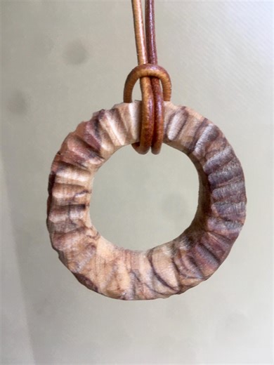 Hand-crafted and Hand-cut Olive Wood Pendant Necklace - Etsy