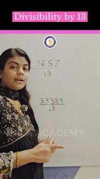 Divisibility Rule of 13 | Easy Math Trick #divisibilityrule#mathstricks#viralmaths #ssc#mathshacks