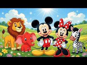 Safari Friends Adventure 🦁🐘🔴🦓 | Mickey & Minnie Mouse 🐭💖 | Kids Cartoon Fun