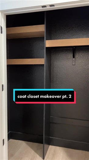 DIY Floating Shelves for Coat Closet Makeover