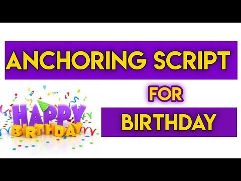 Anchoring for birthday celebration || Birthday Anchoring