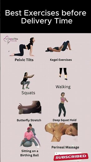 Best Exercises to Prepare for Labor | Safe Workouts for Easier Delivery! #pregnancyworkout,
