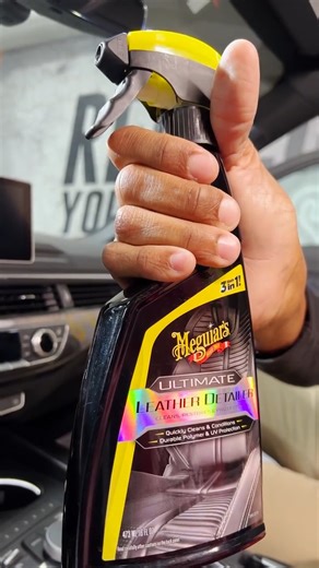Leather: tough, durable, and lasts forever with the proper care. Make it possible with Meguiar's® Ultimate Leather Detailer - a cleaner and protectant in one convenient spray bottle! Use with our Microfibre Cloths for best results. Learn more at meguiars.com.au | Meguiar's Australia