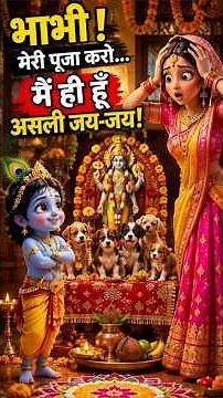 "मैं ही हूँ असली जय-जय!" कृष्ण जी की अद्भुत लीला । Indresh Upadhyay Bhagwat Katha #krishna #cartoon