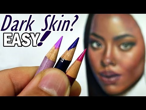 EASY...Drawing Dark Skin-Tone! Colored Pencil Realistic Portrait Drawing Tutorial!