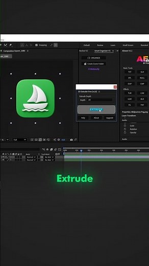 Turn Any Flat Logo Into 3D Instantly ✨ Powerful Ae Script