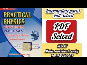 CLASS 12 PRACTICAL NOTEBOOK OF PHYSICS FULL SOLVED PDF #STUDY #practical #youtube #video