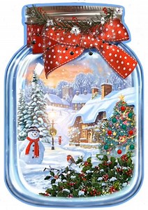 Snow scene in a bottle. | Pam's Gifs and Videos