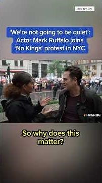 'We're not going to be quiet' Actor Mark Ruffalo joins 'No Kings' protest in NYC