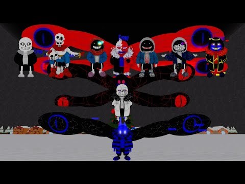 Undertale Multiverse Simulator showcase all Secret Characters ft. gfb,玫瑰