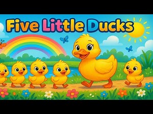 Five Little Ducks | Great Colorful 3D Animation | Kids Rhyme