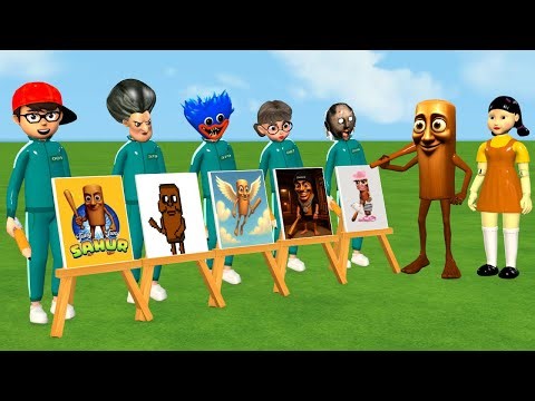 Scary Teacher 3D vs Squid Game Drawing Picture Tung Tung Tung Sahur Brainrot Challenge