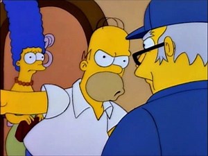 "Marge, get my gun." (S4, E7: "Marge Gets a Job") | Nothing but Simpsons clips