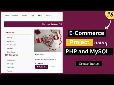 E-Commerce Website Project Using PHP & MySQL |Admin & User Panel| Payment Gateway| Create Tables - 8