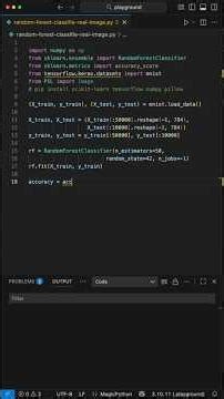 Prediction Handwritten Digitis using a Random Forest Classifier in Python #python #coding