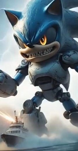 Giant Horror Sonic, Metal Sonic & Amy Rose vs Helicopters & Boats 🌊😱 (Epic Battle)#sonic #disney