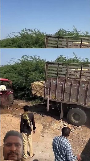 Tractor tries to pull lorry in reverse direction #truck #tractor