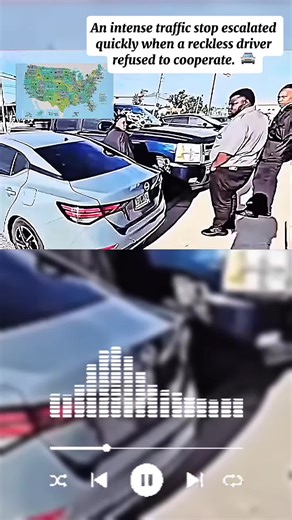 An intense traffic stop escalated quickly when a reckless driver refused to cooperate. 🚔 #cops #usa #foryoupage