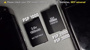 PSP Battery, 2Pcs 3.6v 1200mAh Lithium Polymer Replacement Batteries with USB Charging Cable for PSP-3000, PSP-3001, PSP-2000, PSP-2001, PSP-3002, PSP-3004, PSP Lite, PSP Slim Console
