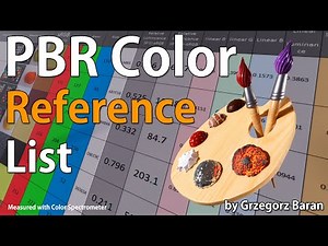 PBR Color Reference List for Materials - by Grzegorz Baran