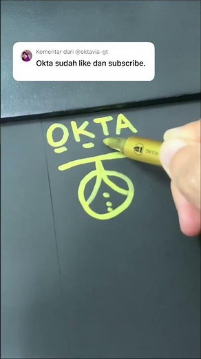 Desain logo OKTA | komen nama kamu #logo #logodesign #shorts