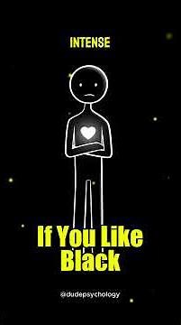 Black : What your favorite color says about you?