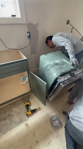 Installing Kitchen Cabinets & Built-In Dishwasher | Step-by-Step by Frank’s Handyman Service #diy