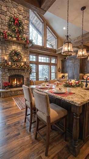 Inside This Magical Christmas Forest Cabin | Rustic Holiday Interior Design Home Tour