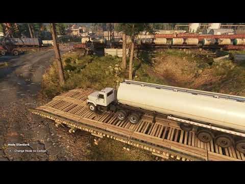 RoadCraft - Route from the Oil Station to Monteville on the Sunken map.